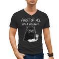 Women's First Of All I’m A Delight Cute Cat Books Coffee Humor Men's V-Neck T-Shirt Women's First Of All I’m A Delight Cute Cat Books Coffee Humor Men's V-Neck T-Shirt