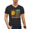 Women's Girls Softball Play Like A Girl Comic Book Pop Art Men's V-Neck T-Shirt Women's Girls Softball Play Like A Girl Comic Book Pop Art Men's V-Neck T-Shirt