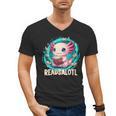 Women's Readsolotl Kawaii Axolotl Reading Book Lover Men's V-Neck T-Shirt Women's Readsolotl Kawaii Axolotl Reading Book Lover Men's V-Neck T-Shirt
