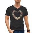 Women's Vintage Book Lover Valentine Heart Men's V-Neck T-Shirt Women's Vintage Book Lover Valentine Heart Men's V-Neck T-Shirt