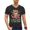 In World Of Bookworms Be Book Dragon Cute Women Kids Men Men's V-Neck T-Shirt In World Of Bookworms Be Book Dragon Cute Women Kids Men Men's V-Neck T-Shirt