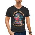 In A World Of Bookworms Be A Book Dragon Men's V-Neck T-Shirt In A World Of Bookworms Be A Book Dragon Men's V-Neck T-Shirt