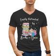 Yarn Quote Easily Distracted By Books And Yarn Reader Men's V-Neck T-Shirt