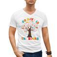 100 Days In The Books Reading Teacher 100th Day Of School Premium Men's V-Neck T-Shirt
