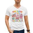 100th Day Of School Teacher 100 Days Coffee Books Men's V-Neck T-Shirt 100th Day Of School Teacher 100 Days Coffee Books Men's V-Neck T-Shirt