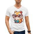 Adorable Book Lover Chipmunk With Reading Glasses Cute Premium Men's V-Neck T-Shirt Adorable Book Lover Chipmunk With Reading Glasses Cute Premium Men's V-Neck T-Shirt