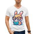 Adorable Book Lover Rabbit With Reading Glasses Cute Premium Men's V-Neck T-Shirt Adorable Book Lover Rabbit With Reading Glasses Cute Premium Men's V-Neck T-Shirt