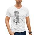 Alice Adventures Wonderland Vintage Book Quote Lewis Carrol Men's V-Neck T-Shirt Alice Adventures Wonderland Vintage Book Quote Lewis Carrol Men's V-Neck T-Shirt