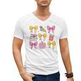Apple Coquette Bow Books First Day Of School Back To School Men's V-Neck T-Shirt