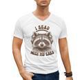 Audio Book Reader Book Lover Raccoon I Read With My Ears Men's V-Neck T-Shirt Audio Book Reader Book Lover Raccoon I Read With My Ears Men's V-Neck T-Shirt