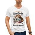 Basset Hound Dog Breed I Just Want To Read Books And Pet My Men's V-Neck T-Shirt Basset Hound Dog Breed I Just Want To Read Books And Pet My Men's V-Neck T-Shirt