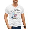 This Is My Book Character Costume I Pigeon Reading Tee Men's V-Neck T-Shirt