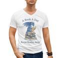 A Book A Day Keeps Reality Away Premium Tri-Blend Men's V-Neck T-Shirt