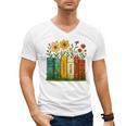 Book Flower 8647 Foxtrots Deltas Tangos Men's V-Neck T-Shirt