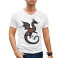 Book Lover Bookworm Reading Books Dragon Men's V-Neck T-Shirt Book Lover Bookworm Reading Books Dragon Men's V-Neck T-Shirt