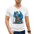 Book Lover Bookworm Reading Books Dragon Premium Tri-Blend Men's V-Neck T-Shirt