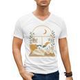 Book Lover Moonlight Reading Scene Night Men's V-Neck T-Shirt