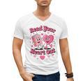Book Lover Read Your Heart Out Teacher Kids Valentines Men's V-Neck T-Shirt