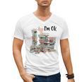 Book Lovers Bookworm Book Nerd I'm Ok Teacher School Men's V-Neck T-Shirt