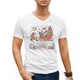 Book Lovers Winter Sleighing Through Stories Tee Premium Tri-Blend Men's V-Neck T-Shirt