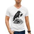 Book Raven Vintage Dark Academia Literature Reading Men's V-Neck T-Shirt Book Raven Vintage Dark Academia Literature Reading Men's V-Neck T-Shirt