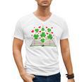 Book With Shamrocks Librarian Saint Patrick's Day Kids Men's V-Neck T-Shirt