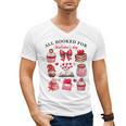 All Booked For Valentine's Day Book Lover Bookworm Bookish Men's V-Neck T-Shirt All Booked For Valentine's Day Book Lover Bookworm Bookish Men's V-Neck T-Shirt