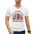 All Booked For Valentines Day Bookish Readers Book Lovers Men's V-Neck T-Shirt