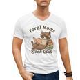 Bookish Feral Moms Book Club Raccoon Mother's Day Bookworm Men's V-Neck T-Shirt Bookish Feral Moms Book Club Raccoon Mother's Day Bookworm Men's V-Neck T-Shirt