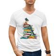 Books Abstract Artist Women Art Painting Books Men's V-Neck T-Shirt Books Abstract Artist Women Art Painting Books Men's V-Neck T-Shirt