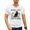 Books Cats Life Is Sweet Cat Book Lover Men Women Teen Men's V-Neck T-Shirt Books Cats Life Is Sweet Cat Book Lover Men Women Teen Men's V-Neck T-Shirt