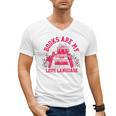 Books Are My Love Language Valentine Book Lover Men's V-Neck T-Shirt