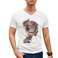 Books Lover Women Art Colorful Drawing Graphic Books Men's V-Neck T-Shirt
