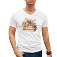 Booktrovert Vintage Wildflowers Books For Book Lovers Men's V-Neck T-Shirt