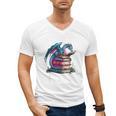 Bookworm Please I'm A Book Dragon Blue Dragon Men's V-Neck T-Shirt Bookworm Please I'm A Book Dragon Blue Dragon Men's V-Neck T-Shirt