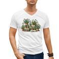 Botanical Garden Plants With Books Men's V-Neck T-Shirt