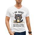 Cat Glasses Coffe Books I Am Awake Please Respect My Privacy Men's V-Neck T-Shirt