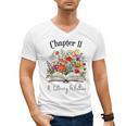 Chapter 11 Years Old 11th Birthday Wildflower Book Lover Men's V-Neck T-Shirt