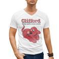 Clifford The Big Red Dog Clifford And Emily Book Cover Men's V-Neck T-Shirt