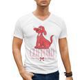 Clifford The Big Red Dog Pink Text With Bow Illustrated Book Men's V-Neck T-Shirt Clifford The Big Red Dog Pink Text With Bow Illustrated Book Men's V-Neck T-Shirt