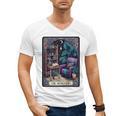 Color Graphic The Introvert Tarot Card Raglan Baseball Tee Men's V-Neck T-Shirt