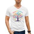 Color Our World Summer Reading Program 2025 Trippy Book Tree Men's V-Neck T-Shirt