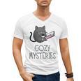 Cozy Mysteries Coffee And Novel For Book Lovers Men's V-Neck T-Shirt Cozy Mysteries Coffee And Novel For Book Lovers Men's V-Neck T-Shirt