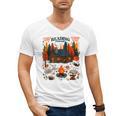 Cozy Reading Cabin Retreat Fall Bookish Autumn Cozy Reader Men's V-Neck T-Shirt Cozy Reading Cabin Retreat Fall Bookish Autumn Cozy Reader Men's V-Neck T-Shirt