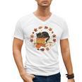 Cute Cat Fall In Love With Reading Book Cat Lover Librarian Men's V-Neck T-Shirt Cute Cat Fall In Love With Reading Book Cat Lover Librarian Men's V-Neck T-Shirt