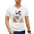 Cute Ghost Reading Book Librarian Book Lover Men's V-Neck T-Shirt Cute Ghost Reading Book Librarian Book Lover Men's V-Neck T-Shirt