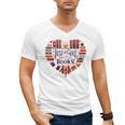 Cute Just A Girl Who Loves Books Heart Shape Reader Men's V-Neck T-Shirt