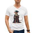 Cute Mouse Reading Book Graduation Men's V-Neck T-Shirt Cute Mouse Reading Book Graduation Men's V-Neck T-Shirt
