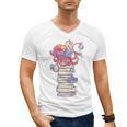 Cute Octopus Bookworm Fun Reading Tee For Book Lovers Men's V-Neck T-Shirt