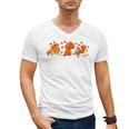 Cute Turkey Reading Book Librarian Bookworm Thanksgiving Men Men's V-Neck T-Shirt